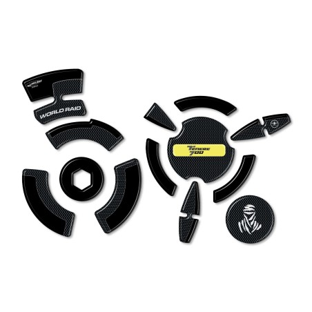 Kit de pegatinas de gel 3D protectores laterales cárter moto compatible Yamaha Tenere 700