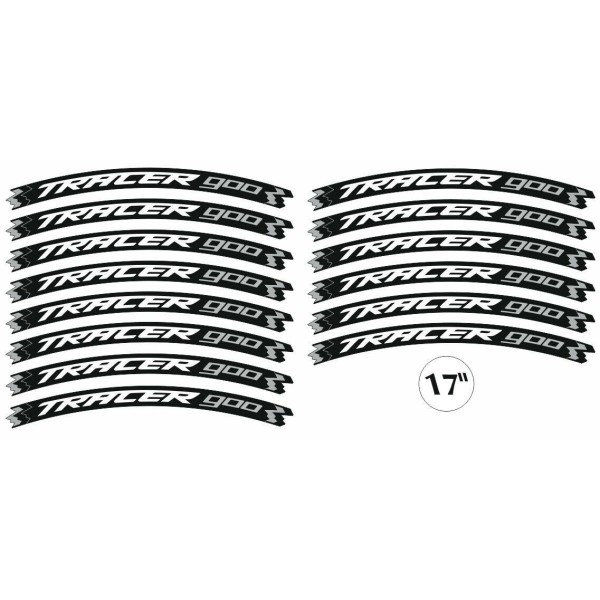 KIT STRISCE ADESIVE compatibili per CERCHI 17 MOTO YAMAHA TRACER 900 GIALLO FLUO