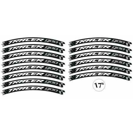 KIT STRISCE ADESIVE compatibili per CERCHI 17 MOTO YAMAHA TRACER 900 GIALLO FLUO