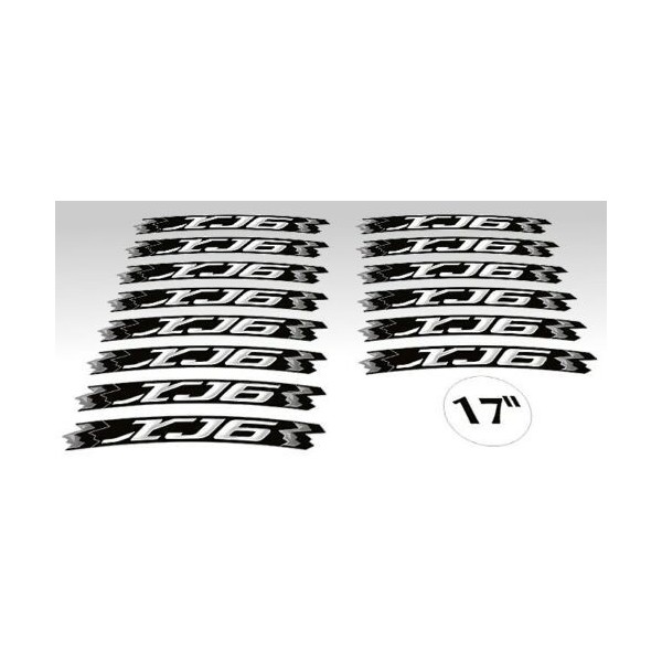 ADHESIVE STRIP KIT compatible for 17 RIMS MOTO YAMAHA XJ6 YELLOW FLUO