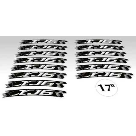 KIT ADHESIVO compatible para 17 LLANTAS MOTO YAMAHA XJ6 AMARILLO FLUO