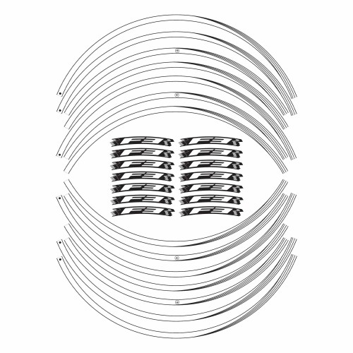 Kit de bandas adhesivas para llantas F3 Llantas de 17" compatibles con motos Mv Agusta F3 2