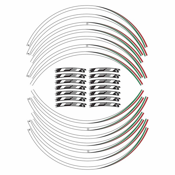 Kit de bandas adhesivas para llantas F3 Llantas de 17" compatibles con motos Mv Agusta F3