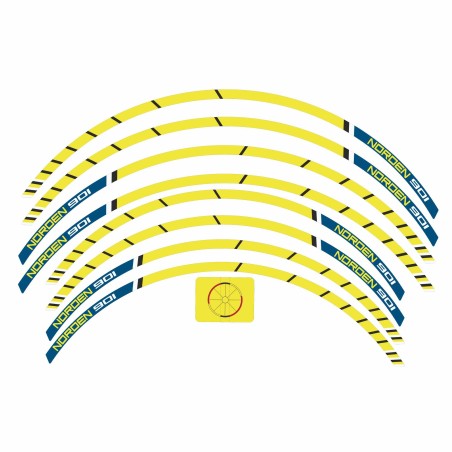 Kit strisce adesive per cerchi moto compatibili con Husqvarna Norden 901 2023-25