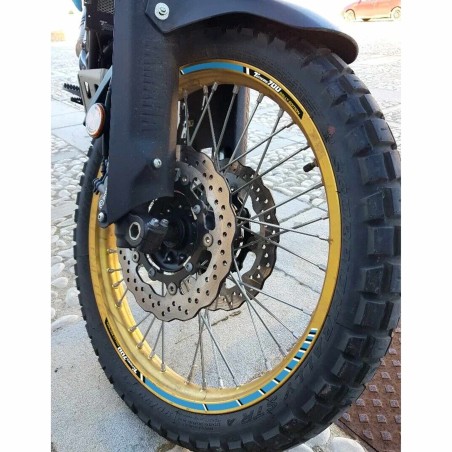 Kit strisce adesive per cerchi moto compatibili Yamaha Tenere 700 Rally Edition