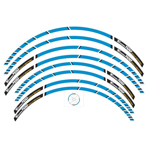 Adhesive stripes kit for motorbike rims compatible Yamaha Tenere 700 Rally Edition 2