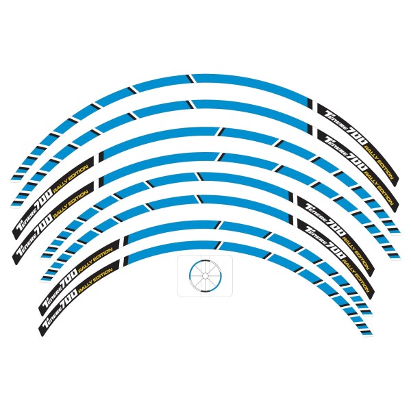 Adhesive stripes kit for motorbike rims compatible Yamaha Tenere 700 Rally Edition