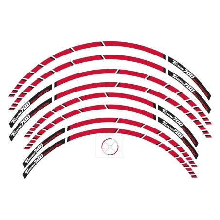 Adhesive stripes kit for motorbike rims compatible Yamaha Tenere 700 Rally Edition
