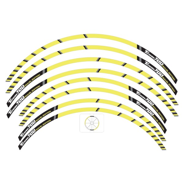 Kit strisce adesive per cerchi moto compatibili Yamaha Tenere 700 Travel Edition