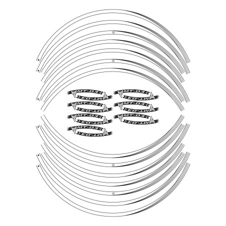 Adhesive strip kit for Mt03 rims 17" wheels compatible with Yamaha Mt-03 motorbikes
