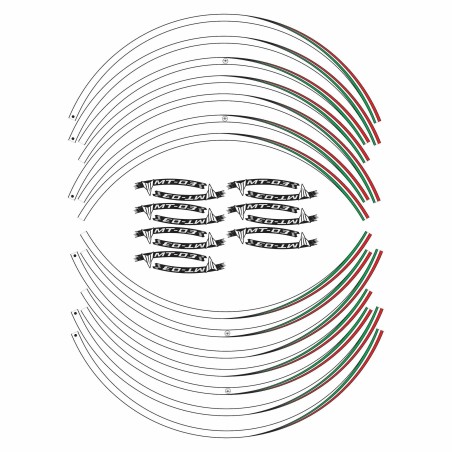Adhesive strip kit for Mt03 rims 17" wheels compatible with Yamaha Mt-03 motorbikes
