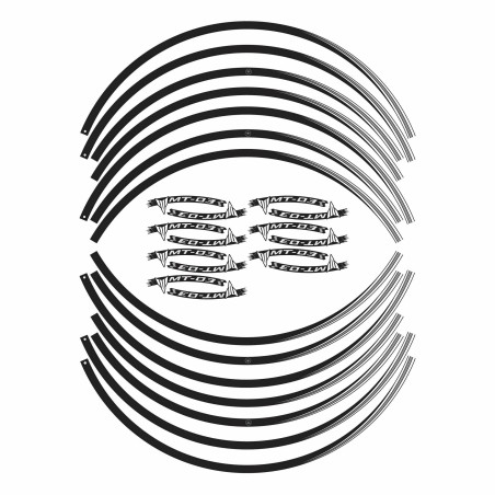 Kit de bandas adhesivas para llantas Mt03 Ruedas de 17" compatibles con las motos Yamaha Mt-03