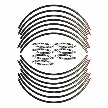 Adhesive strip kit for Mt03 rims 17" wheels compatible with Yamaha Mt-03 motorbikes
