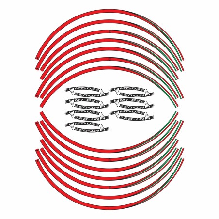 Adhesive strip kit for Mt03 rims 17" wheels compatible with Yamaha Mt-03 motorbikes