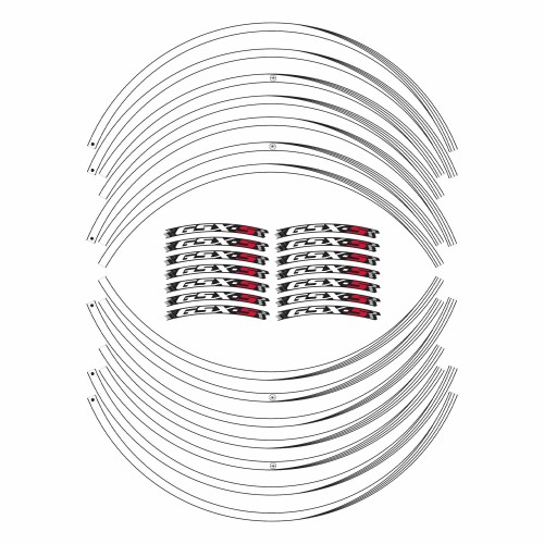 Kit de bandes adhésives pour jantes 17" compatibles avec Suzuki GSXS 750-1000 2