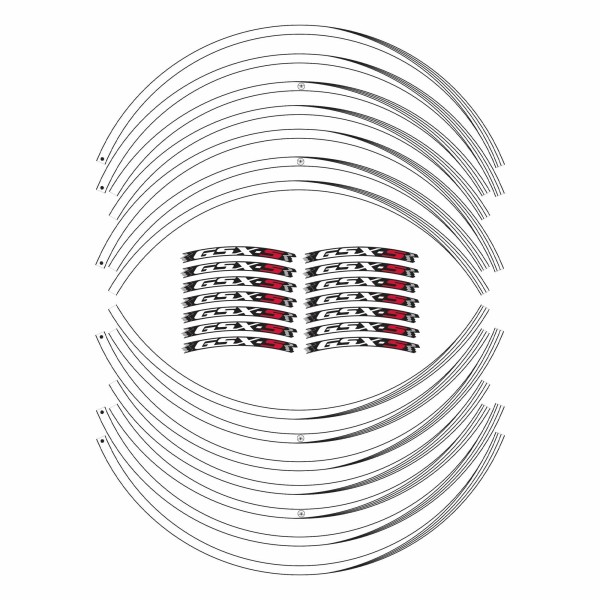 Kit de bandes adhésives pour jantes 17" compatibles avec Suzuki GSXS 750-1000