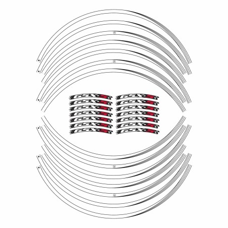 Adhesive strip kit for 17" wheel rims compatible with Suzuki GSXS 750-1000