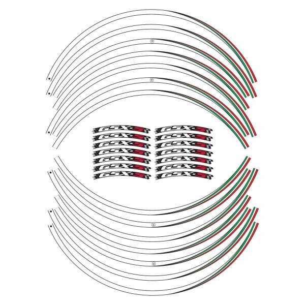 Kit de bandes adhésives pour jantes 17" compatibles avec Suzuki GSXS 750-1000
