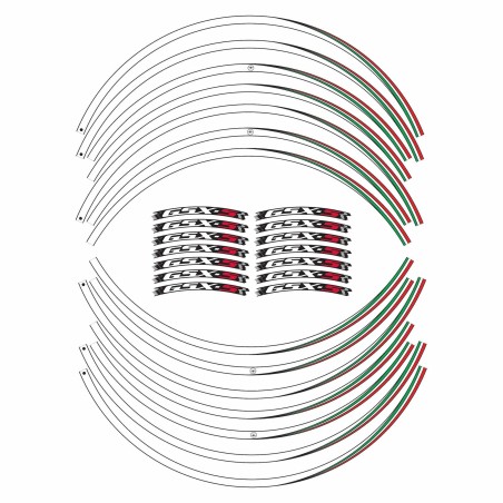 Kit de bandes adhésives pour jantes 17" compatibles avec Suzuki GSXS 750-1000