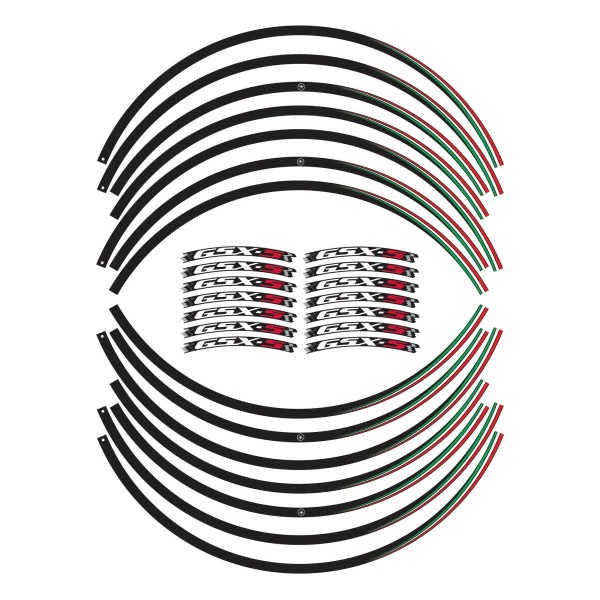 Kit de bandas adhesivas para llantas de 17" compatibles con Suzuki GSXS 750-1000