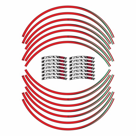Kit de bandes adhésives pour jantes 17" compatibles avec Suzuki GSXS 750-1000