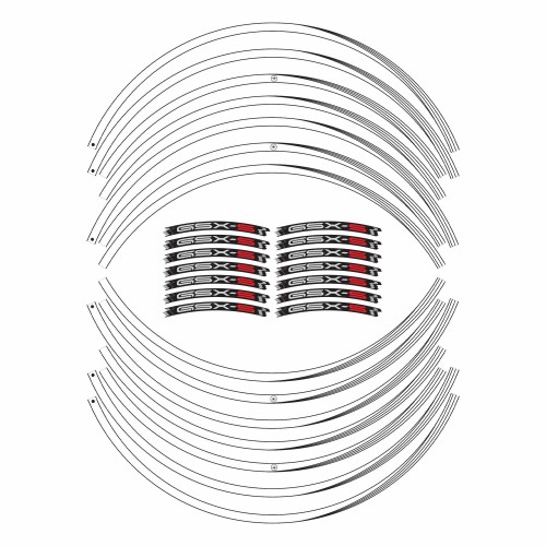 Kit de bandes adhésives pour jantes 17" compatibles avec Suzuki GSXS 950-1000 2
