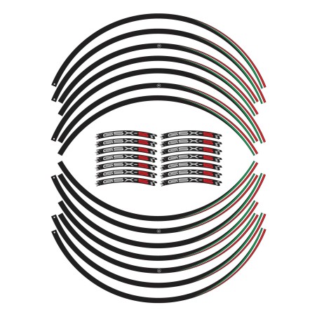 Kit de bandes adhésives pour jantes 17" compatibles avec Suzuki GSXS 950-1000