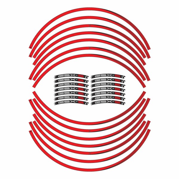 Adhesive strip kit for 17" wheel rims compatible with Suzuki GSXS 950-1000