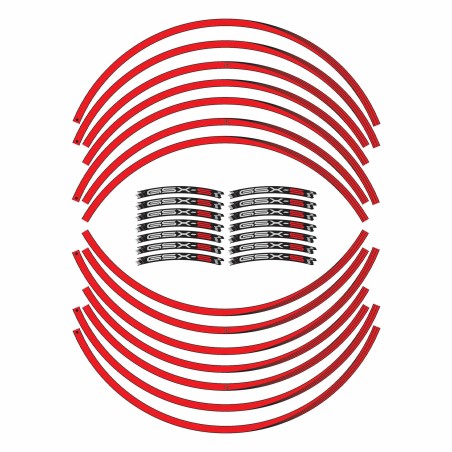 Kit strisce adesive per cerchi ruote 17" compatibili con Suzuki GSXS 950-1000