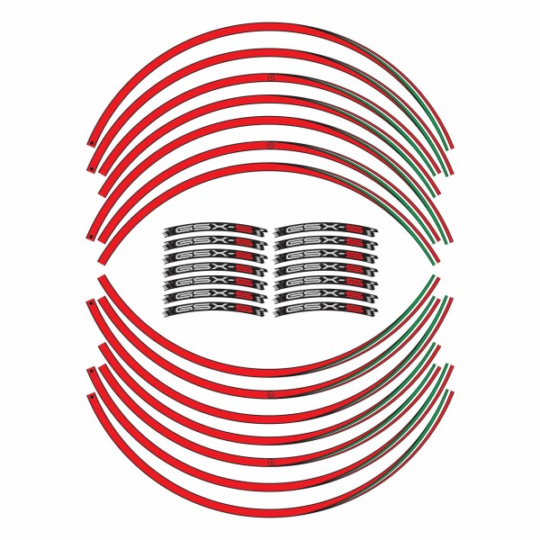 Klebestreifen-Kit für 17" Felgen passend für Suzuki GSXS 950-1000