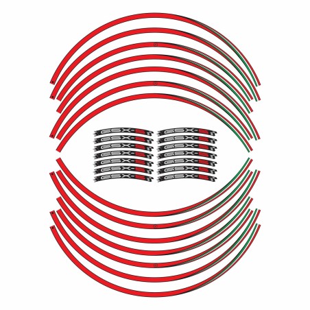 Adhesive strip kit for 17" wheel rims compatible with Suzuki GSXS 950-1000