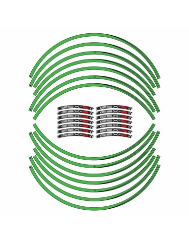 Kit de bandes adhésives pour jantes 17" compatibles avec Suzuki GSXS 950-1000