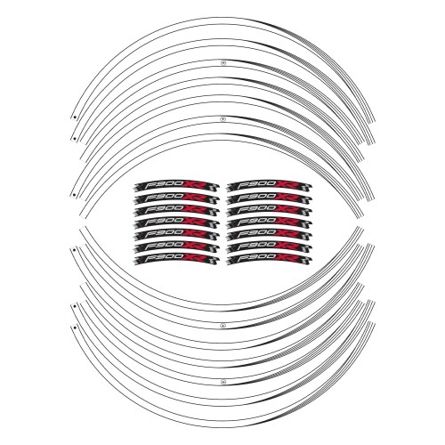 Adhesive stripes kit for motorbikes compatible BMW F900XR tuning stickers XR rims 17 2