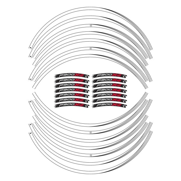 Klebestreifen Kit für Motorräder kompatibel BMW F900XR Tuning Aufkleber XR Felgen 17