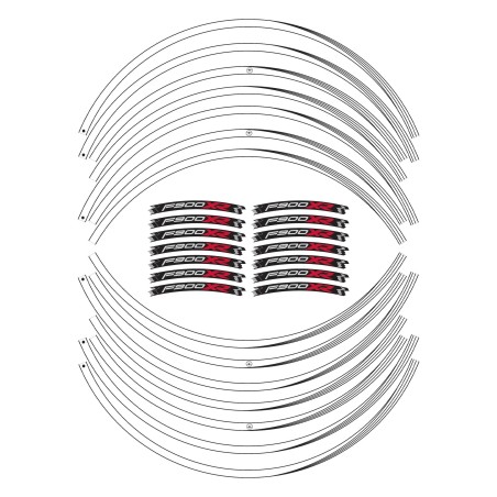 Adhesive stripes kit for motorbikes compatible BMW F900XR tuning stickers XR rims 17