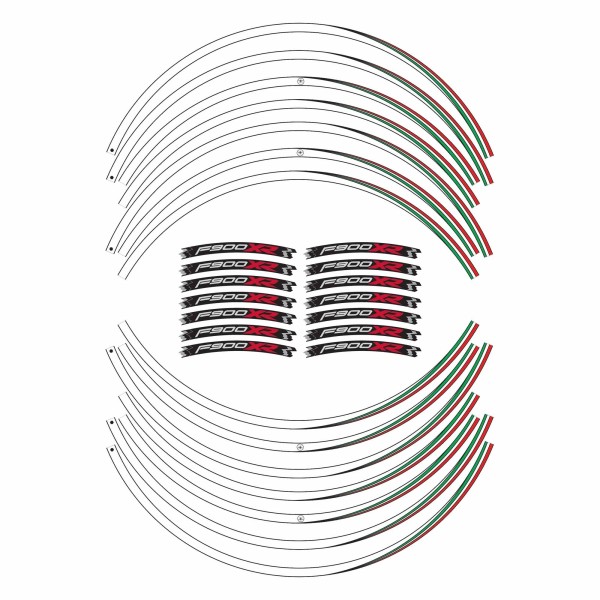 Kit de bandes adhésives pour moto compatible BMW F900XR stickers tuning XR jantes 17