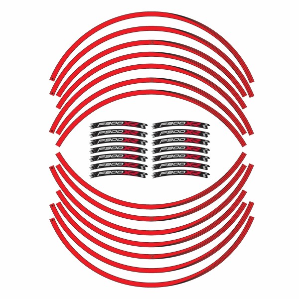 Klebestreifen Kit für Motorräder kompatibel BMW F900XR Tuning Aufkleber XR Felgen 17