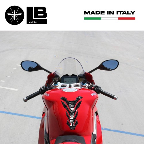 ADHESIVE 3D CARBON TANK PARASTER Compatible MOTO DUCATI OLD Style 2