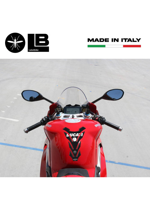PARASERBATOIO ADESIVI in Resina 3D Protezione SERBATOIO per MOTO DUCATI CARBONIO 2
