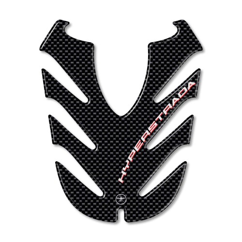 PARASERBATOIO ADESIVO 3D GEL CARBONIO compatibile per MOTO DUCATI HYPERSTRADA