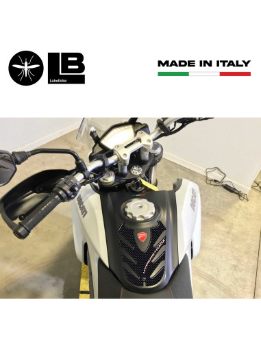 PARASERBATOIO ADESIVO 3D GEL CARBONIO compatibile per MOTO DUCATI HYPERSTRADA