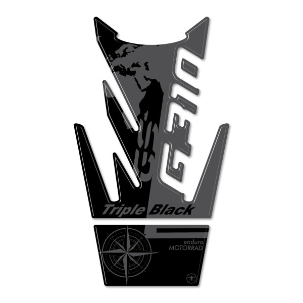 Adhesive 3D motorbike tank protector compatible with BMW G 310 GS Triple Black 2017-23