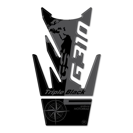 Adhesive 3D motorbike tank protector compatible with BMW G 310 GS Triple Black 2017-23