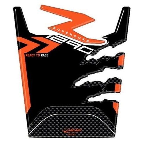 PARASERBATOIO adesivo 3D per MOTO compatibile KTM 1290 SUPER DUKE R 2014-2019 2