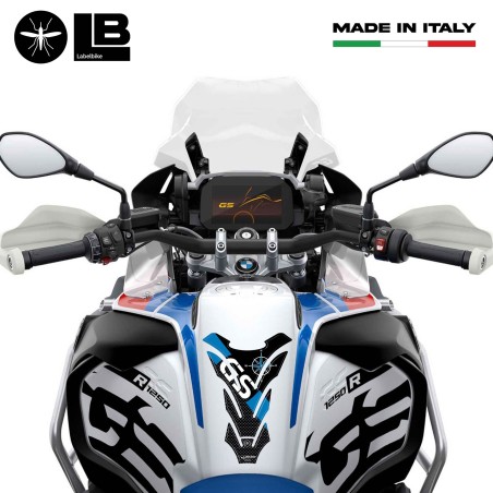 3d kleber tank schutz kompatibel mit bmw gs carbon blau