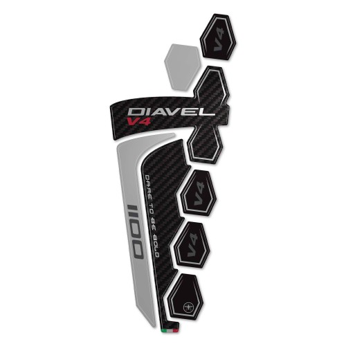 Paraserbatoio Adesivo 3D Protezione moto compatibile con Ducati Diavel v4 2023 2