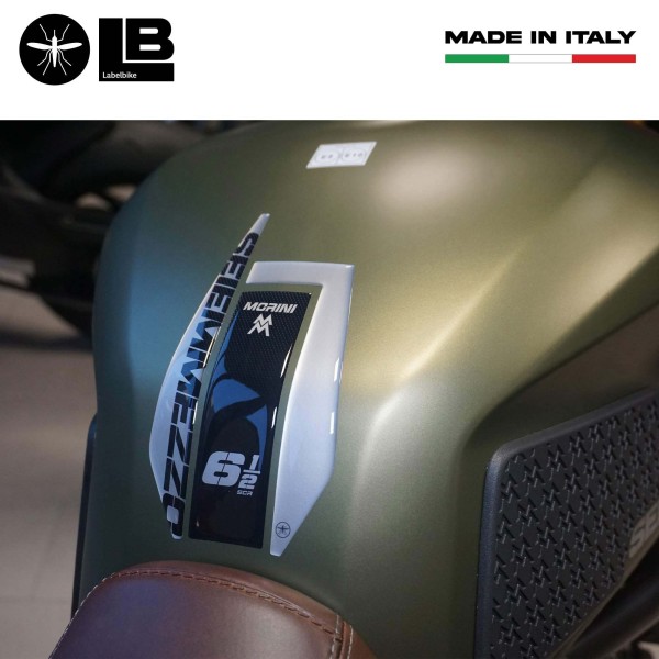 Paraserbatoio adesivo 3D serbatoio compatibile con Moto Morini SEIEMMEZZO SCR