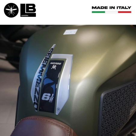 Paraserbatoio adesivo 3D serbatoio compatibile con Moto Morini SEIEMMEZZO SCR