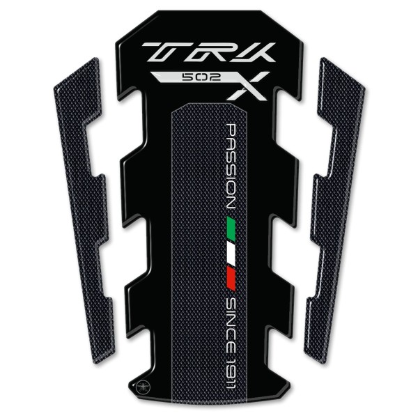 Adhesive 3D tank protector motorbike compatible Benelli TRK 502x - black