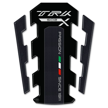 Adhesive 3D tank protector motorbike compatible Benelli TRK 502x - black